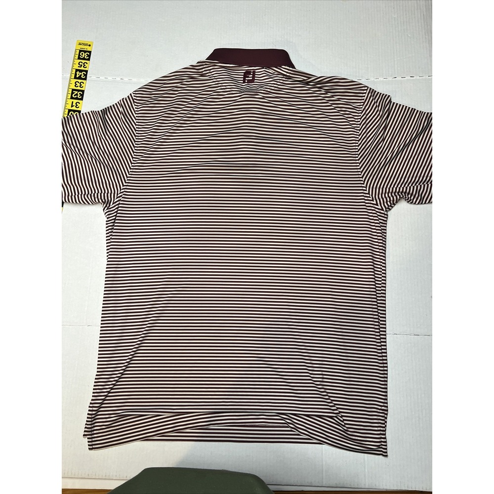 Footjoy Golf Polo Shirt Men's Large Richland  Embroidered Sleeve Striped - Picture 13 of 16